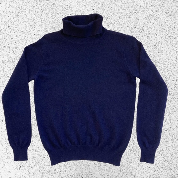 EL Daws Cashmere Sweaters - Vintage Y2K El Daws Cashmere XSMALL Turtleneck Long Sleeve Pure Cashmere Sweater